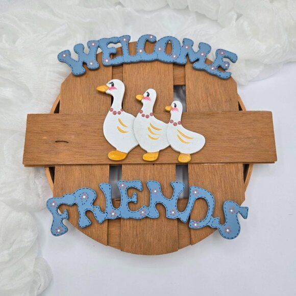 Goose Welcome Sign | Wooden Wall Plaque | Farmhouse Cottagecore Decor | Handmade - Picture 2 of 5
